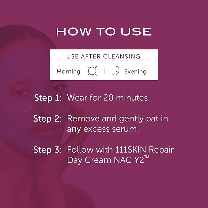 111SKIN Celestial Black Diamond Lifting and Firming Treatment Mask - Anti-Aging - Tone, Tighten, Retexturize Complexion - Fragrance Free - Set of 5 (2.5 oz each) - Face Mask-VivaGrace Women