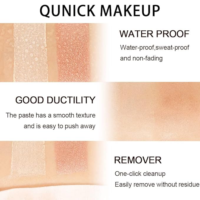 evpct 2Pcs Cream Contour Foundation Stick for Neutral Skin, Highlighter & Bronzer Pen Face Brightens & Shades Pencil Highlighting Shade Longwear Makeup Highlight Bronzer Shaping Trimming Stick, 01&03-VivaGrace Women