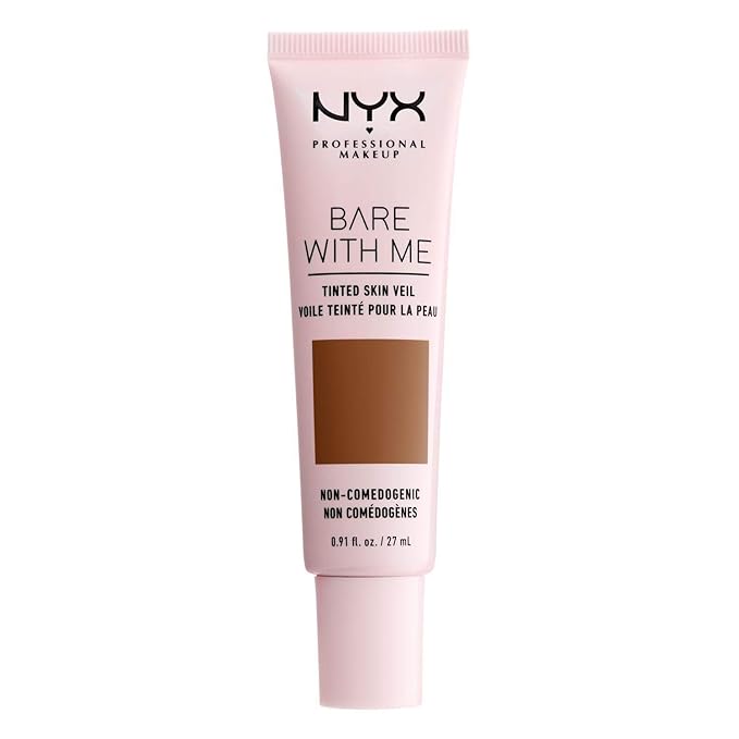 NYX PROFESSIONAL MAKEUP Bare With Me Tinted Skin Veil, Lightweight BB Cream - Deep Mocha-VivaGrace Women