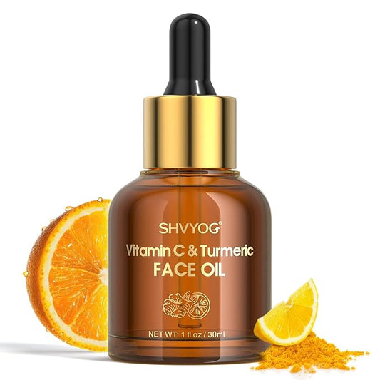 Vitamin C Turmeric Face Oil, Skin Moisturizing, Firming Vitamin C Oil, Turmeric Oil for Dry Skin, Wrinkles, and Uneven Skin Tone, Anti-Aging Care 1 Fl Oz-VivaGrace Women