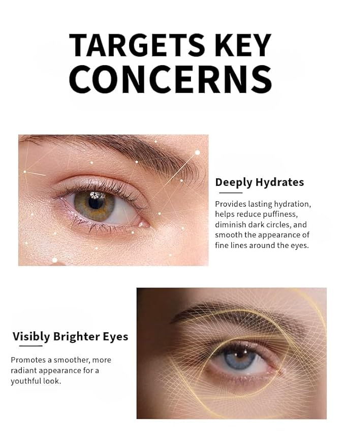 Anti-Aging Eye Cream with Squalane, Nicotinamide, and Panthenol (B5) for Dark Circles, Puffiness, and Fine Lines - 1oz-VivaGrace Women