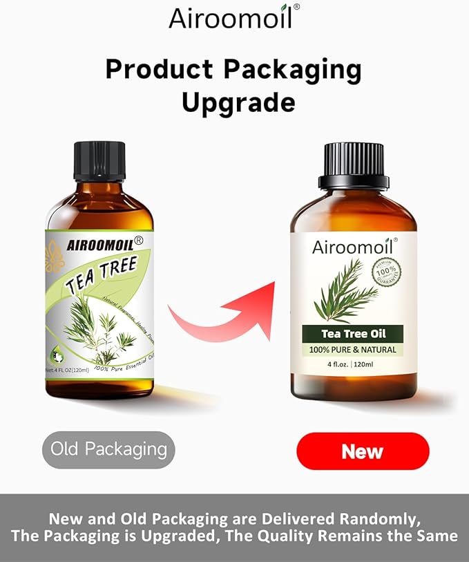 Pure Tea TreeEssential Oil, 100% Pure Natural Tea TreeEssential Oil, Premium Grade Essential Oils for Diffusers for Home, Skin, Care Massage, Soap Making, Aromatherapy, 4 Fl Oz | 120ml-VivaGrace Women