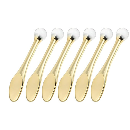 EXCEART 6pcs Metal Makeup Spatula Mini Spoon Eye Cream Massage Sticks Beauty Scoop for Facial Cosmetic Face Cream-VivaGrace Women