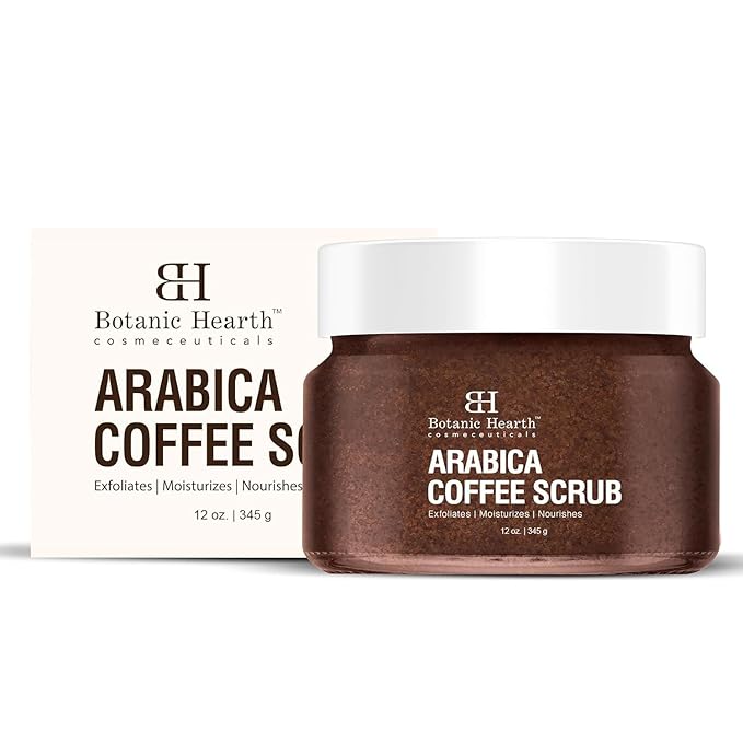 Botanic Hearth Arabica Coffee Body Scrub Exfoliating Body Scrub Act As Body Exfoliator & Helps With Moisturizing Skin, Acne, Cellulite, Dead Skin Scars, Wrinkles 12 Oz-VivaGrace Women