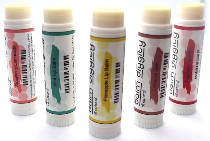It's The Balm Diggity Beeswax All Natural, Moisturizing, And Nourishing Lip Balm, Made With Only 5 Ingredients, 1 tube, 0.15 ounces (5-PACK)-VivaGrace Women