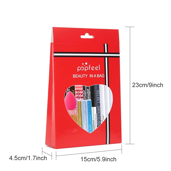 All in One Makeup Kit, Full Starter Essential Makeup Kit for Women Beginners Includes Eyeshadow Palette Lipstick Mascara Eyeliner Eyebrow Pencil Concealer Powder Puff Set-VivaGrace Women