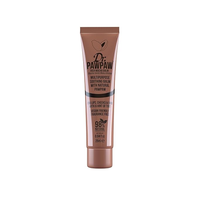 Rich Mocha Balm, Multi-Purpose Natural No Fragrance, for Hydrating Lips, Skin, Hair, Cuticles, Nails & Beauty Finishing (25 ml)-VivaGrace Women