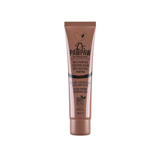 Rich Mocha Balm, Multi-Purpose Natural No Fragrance, for Hydrating Lips, Skin, Hair, Cuticles, Nails & Beauty Finishing (25 ml)-VivaGrace Women