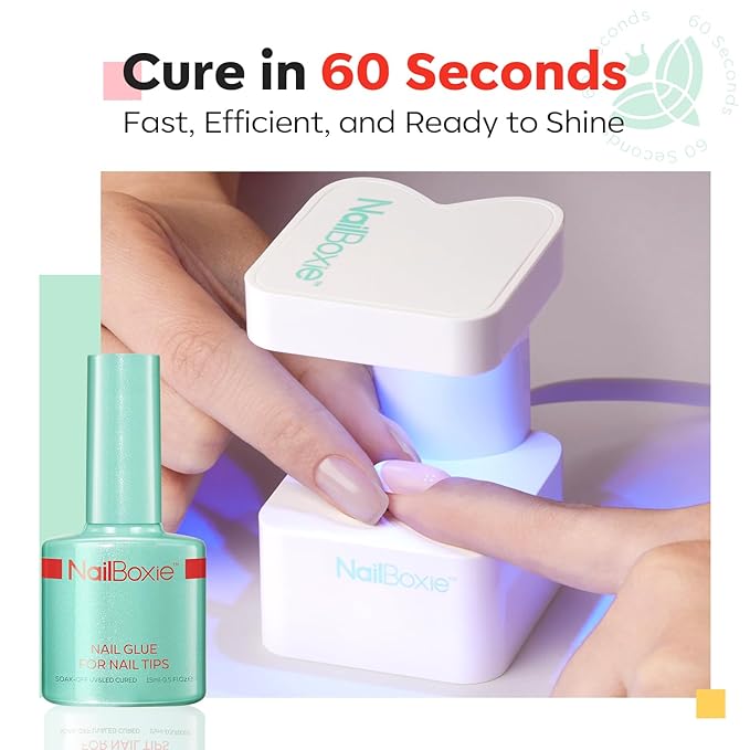 modelones Nail Glue, 9 in One Nail Glue for Press Ons, Clear Tips, Acrylic Nails, Need U V Light Cured, 15ML-VivaGrace Women