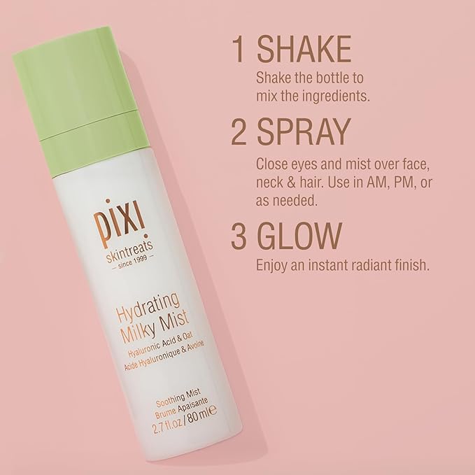Pixi Beauty Milky Mist 2.70 Fl Oz | Hydrating Moisturizer for Dry Skin | Infused with Hyaluronic Acid-VivaGrace Women