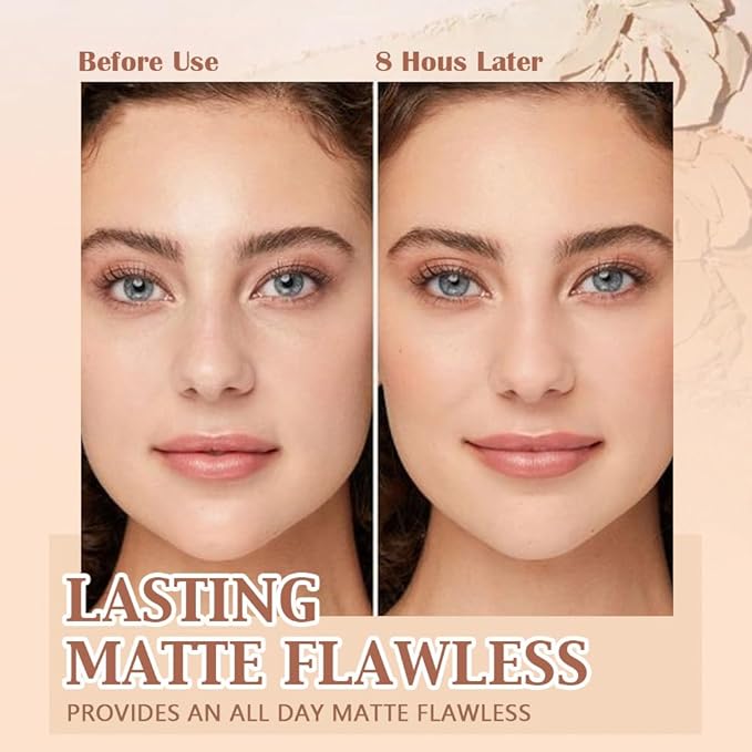 Pressed Matte Face Powder Makeup & Setting Powder for Poreless Wrinkle Blurring Contour Concealer Finishing,Lightweight,High Coverage,Shine Control, N.W 10g (02#)-VivaGrace Women