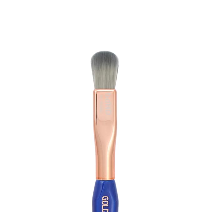 Bdellium Tools Professional Makeup Brush - Golden Triangle 792 Eye Double Dome Blender - With All Vegan and Soft Synthetic Fibers, For Effortless Application and Blending (Blue, 1pc)-VivaGrace Women