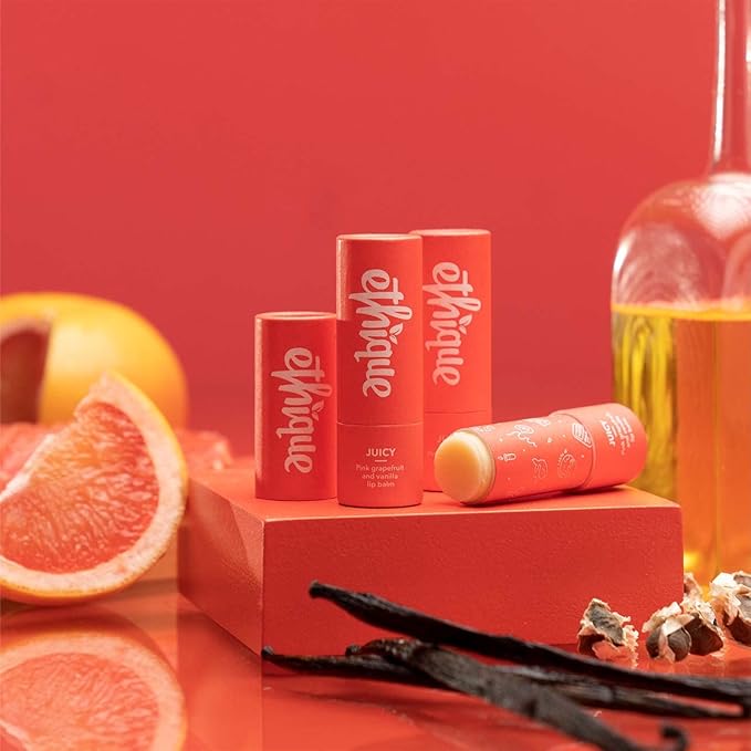 Ethique Juicy Nourishing Lip Balm - Plastic-Free, Vegan, Cruelty-Free, Eco-Friendly, 0.32 oz (Pack of 1)-VivaGrace Women