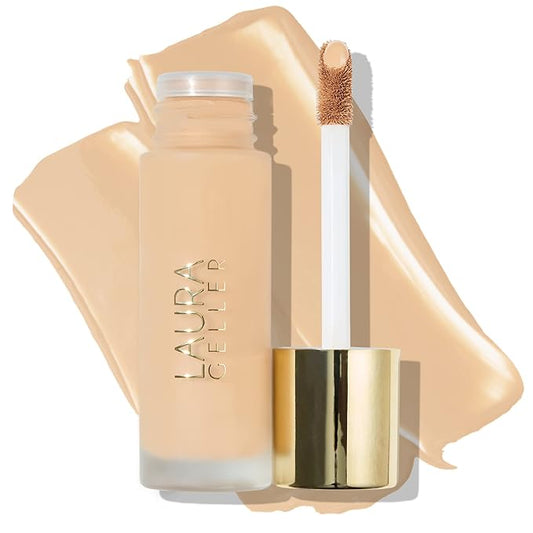 LAURA GELLER Double Take Liquid Foundation | Medium to Full Coverage, Natural Matte Finish, Light-VivaGrace Women