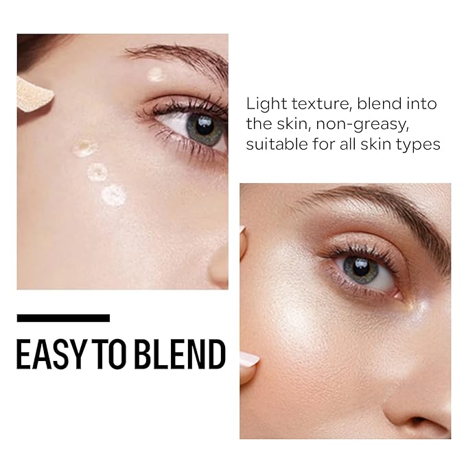 KYDA Liquid Highlighter, High Glossy Face Illuminator, Radiant Glow Liquid Filter, Silky Creamy Face Enhancing Makeup, Buildable Formula-Rose Gold-VivaGrace Women