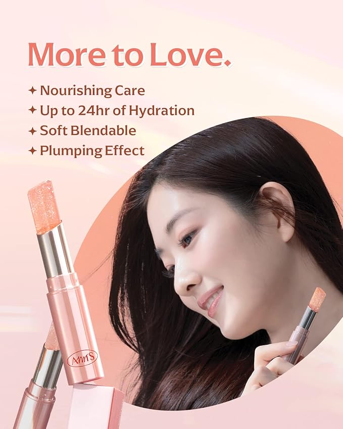 AMTS Tinted Lip Balm - Crystal Lights | Hydrating Glitter Lipstick | Pearl Shimmering Daily Lip Makeup for dry, cracked, chapped lips | korean beauty Moisture Lip Tint-VivaGrace Women