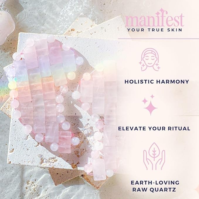 Moon Shape Crystal Clear Quartz Eye Mask, Anti-Aging Hot or Cold Using Stone Eye Mask 100% Natural Beauty Eye Mask (Rose Quartz)-VivaGrace Women