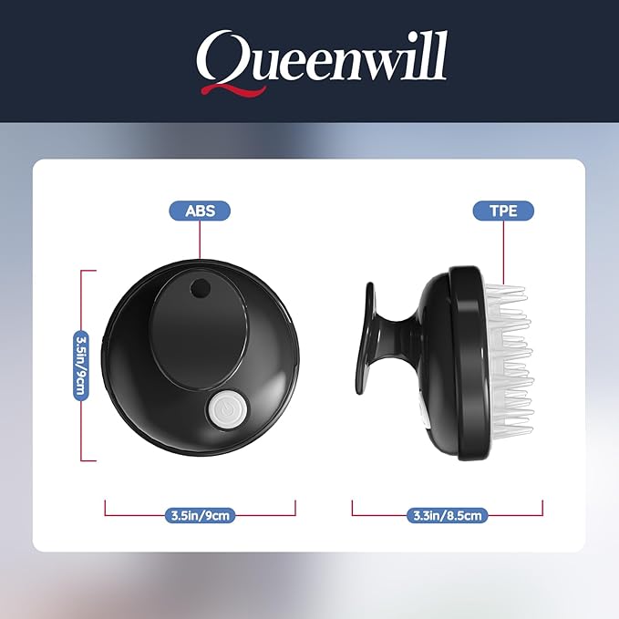 Electric Handheld Hair Massager, Cordless Hair Scalp Massager Portable Head Scratching Massager with 2 Modes Vibration Comb for Hair Growth, Deep Cleansing and Stress Relaxation-VivaGrace Women