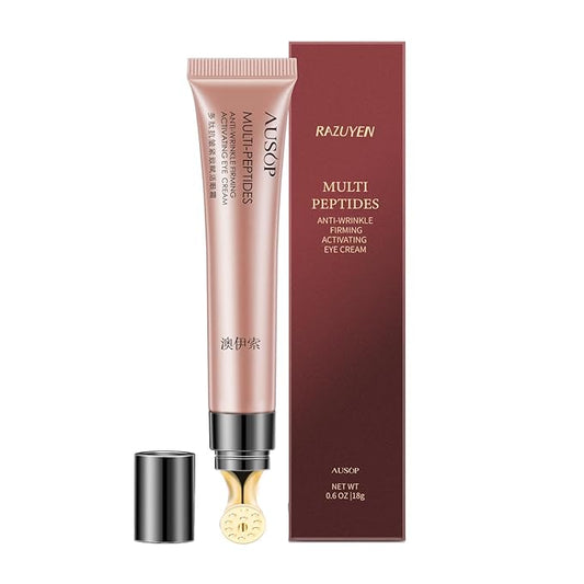 Anti-Aging Caffeine Eye Cream with Metallic Applicator, Eyebag Remover, Under Eye Cream Skin Care Anti-Wrinkles, Fine Lines, Dark Circles, 0.6 OZ-VivaGrace Women