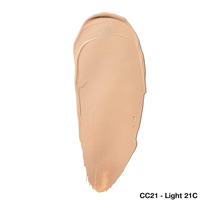 Palladio Full-Coverage Color Correction CC Cream, Oil-Free with Peptides & Vitamin C, Best for Correcting Redness and Uneven Skin Tone, Buildable Foundation Coverage (Light 21C)-VivaGrace Women