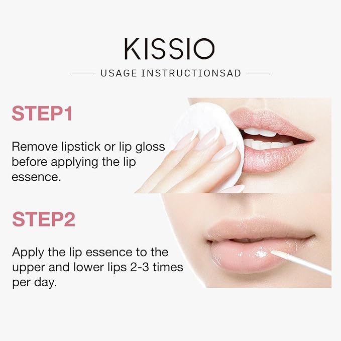 KISSIO Lip Plumper,2 PCS Natural Lip Plumper,Lip Enhancer, Natural Plumping Lip Serum, Lip Plumping Balm,Lip Plumper Pro,Hydrated Beauty Lips 5.5ml, Day And Night-VivaGrace Women