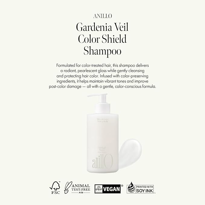 Gardenia Veil Color Shield Shampoo – Color-Treated Hair Care with Vegan Collagen, Protein Complex & White Bloom – Shine Enhancing, Damage Repair, Sulfate & Silicone-Free – 300ml / 10.1 fl oz-VivaGrace Women