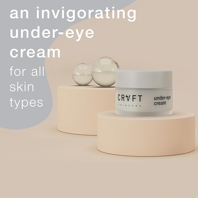 CRVFT Under Eye Cream | Brighten Dark Circles/Reduce the Appearance of Puffy Eyes | Peppermint Scented w/Caffeine | 30-Day Supply [.25 ounces]-VivaGrace Women