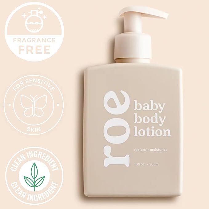 Roe Wellness- Baby Lotion Moisturizer Fragrance-Free | Great For Sensitive Skin Lightweight Moisturizing Lotion | For Babies, Infants, Kids and More-VivaGrace Women
