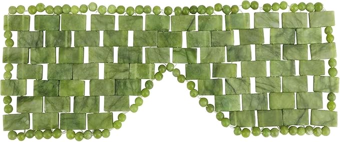 Jade Eye Mask Natural Green Jade Facial Maks for Relive Eliminate Puffiness-VivaGrace Women