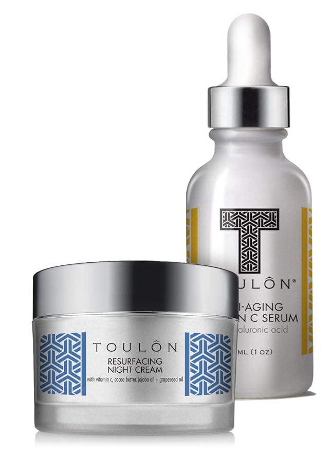 Vitamin C Anti Aging Skin Care Kits; Women Beauty Gifts: Vitamin C Serum with Hyaluronic Acid and Vit C Moisturizer for Face for Night & Day; Gift Set Kit-VivaGrace Women