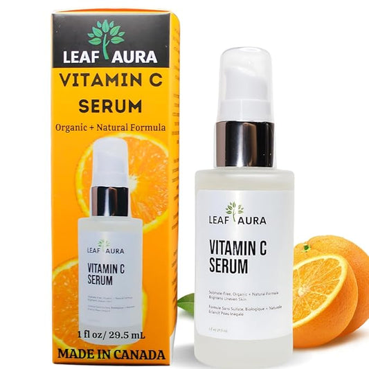 Vitamin C Serum, Sulphate-Free, Organic+ Natural Formula, Brightens Uneven Skin, Made In Canada, 29.5ml-VivaGrace Women