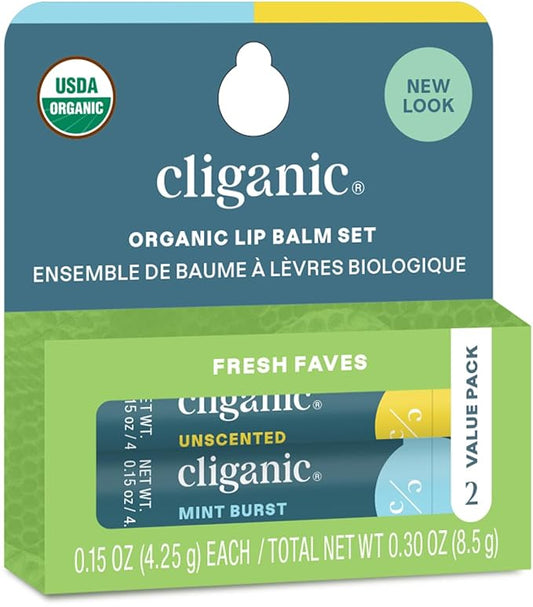 Cliganic Organic Lip Balm 2 pack - Fresh Faves-VivaGrace Women