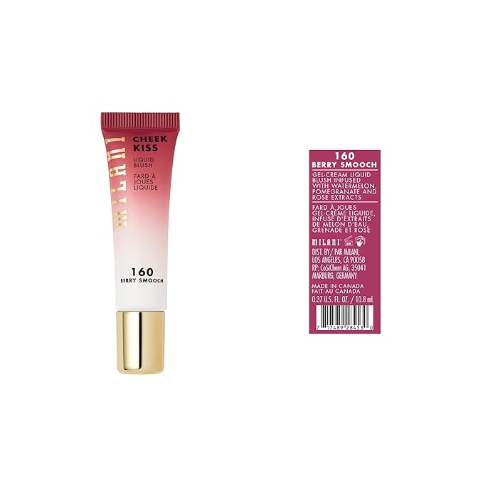 Milani Cheek Kiss Liquid Blush Makeup - Blendable & Buildable Cheek Blush, Lightweight Liquid Blusher and Cheek Color-VivaGrace Women