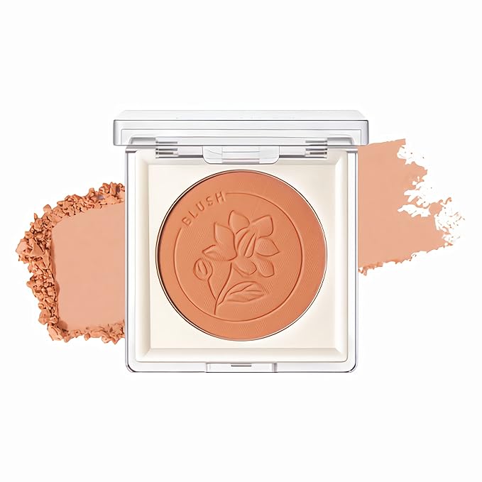 FOCALLURE Powder Palette Blush, Matte Mineral Blush Powder, Bright Shimmer Face Blush Makeup, Contour and Highlight Blush Palette, Highly Pigmented, Long Lasting, Waterproof, Blendable, #101-VivaGrace Women