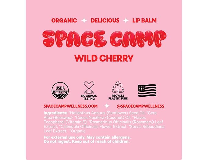 Wellness Jumbo Lip Balm - Wild Cherry Organic Flavored Balm (2 Pack)-VivaGrace Women