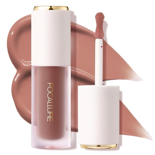 FOCALLURE Silky Cream Liquid Blush,Leaving a Matte Dewy Makeup Look,Easy to Apply and Create a Natural Flush,Long Lasting and Lightweight Cheek Blush Face Makeup,BAD GAME-VivaGrace Women