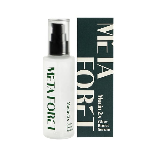 METAFORET Vegan Mucin 2x Glow Boost Serum 3.38oz 100ml / Day and Night Face Moisturizer for Dry, Sensitive, Acne Prone Skin, Dark Spot, Hydrating, Nourishing, Anti Aging, No More Snail Mucin-VivaGrace Women
