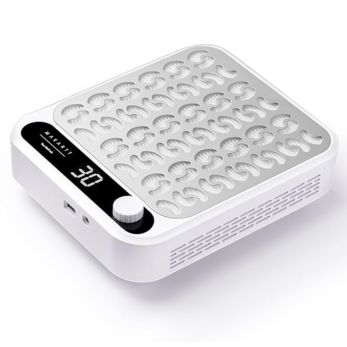 Makartt Nail Dust Collector - Professional Powerful Suction Larina Dust Collector Nail Tech LED Display, Adjustable Speed Reusable Filter, Strainer Panel for Acrylic Nail Polishing Manicure Salon Home-VivaGrace Women