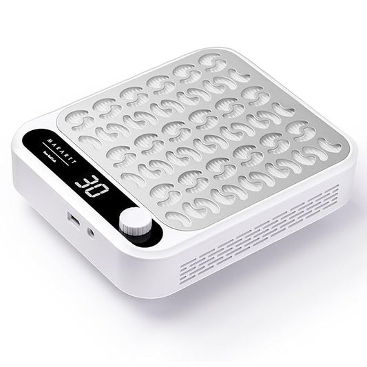 Makartt Nail Dust Collector - Professional Powerful Suction Larina Dust Collector Nail Tech LED Display, Adjustable Speed Reusable Filter, Strainer Panel for Acrylic Nail Polishing Manicure Salon Home-VivaGrace Women