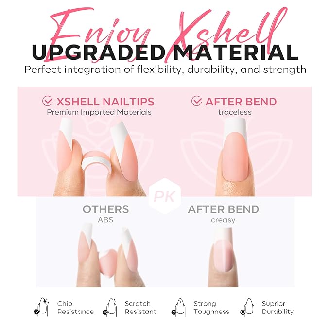 modelones Press on Nails, 150 Pcs French Tip Press on Nails, NailBoxie Brown Short Almond Nail Tips, Soft Gel Nail Tips, Ideal for Wedding, Party, Daily DIY Nail, 15 Sizes (S)-VivaGrace Women