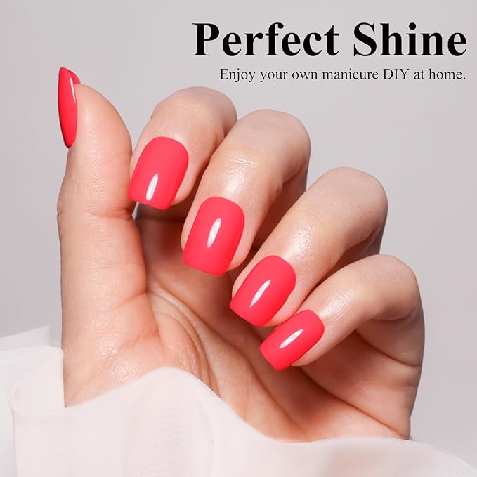 Imtiti Gel Nail Polish, 1Pcs 15ml Red Color Gel Polish Soak Off LED Nail Polish Gel Nail Art Design Manicure Salon DIY at Home Holiday Gift
