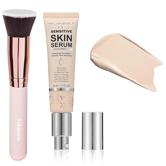 2024 New PHOERA Foundation Makeup for Mature Skin, Wrinkles Matte Natural Finish for a Flawless Complexion (N01 Porcelain)-VivaGrace Women