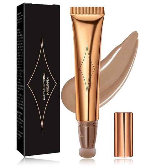 Liquid Contour Beauty Wand,Stick with Cushion Applicator,Cream Contour,Long Lasting Smoothly Moisturizng Silky Contour Stick Face Contouring Stick-VivaGrace Women