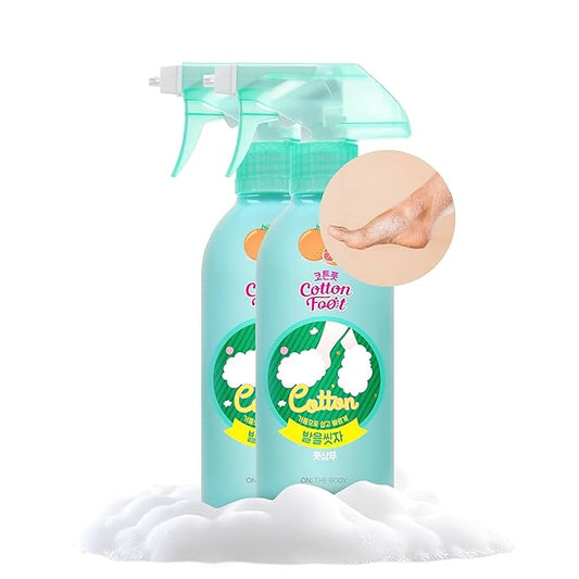 Cotton Foot Shampoo Soap (Grapefruit, 13fl oz*2, Pack of 2) - Refreshing Cleanse Spray, Deodorizing Foor Care. Foaming Wash, Easy to Use-VivaGrace Women