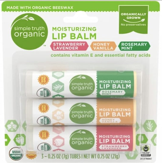 Moisturizing Lip Balm Variety Pack 3 Count (Single Pack)-VivaGrace Women