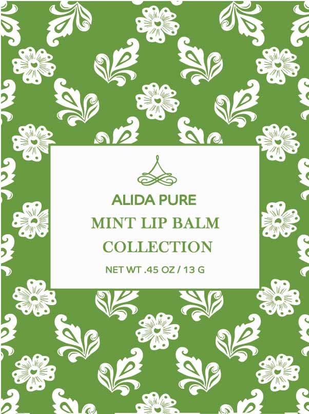 ALIDA PURE Mint Lip Balm Collection, Vegan Lip Balm, Beeswax Free, with Avocado Oil, Organic Jojoba Oil, and Vitamin E, for Dry, Chapped, or Cracked Lips, 3 Tube Set-VivaGrace Women