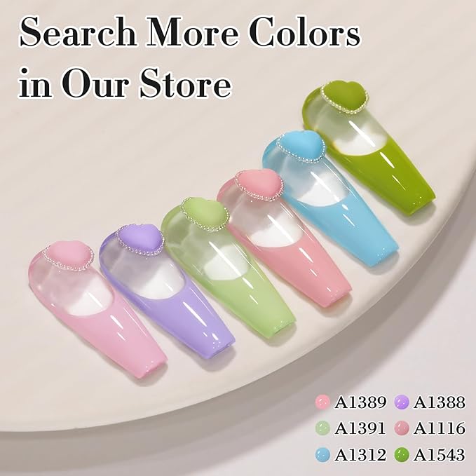 Double Rhythm 0.50 OZ Gel Polish Hema Free Same Color Same Bottle Golden Round Translucent Neutral Natural Milky 15 ML Jelly UV Polish Art DIY at Home (Cream Pink-C1116)