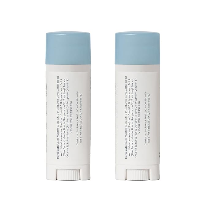 Cooling Lip Balm w/Organic Peppermint, Shea Butter, Vitamin E, Hydrating Chapstick, Soothe Dry Sunburnt Lips, After Sun Care, 2 Pack-VivaGrace Women