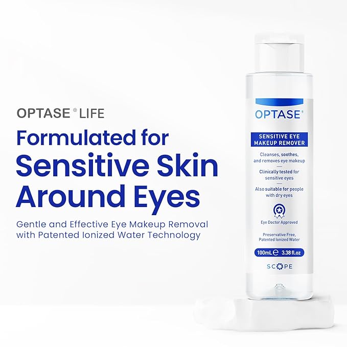 Optase Life Sensitive Eye Makeup Remover – Gentle & Effective for All Skin Types - Breakthrough Innovation vs Traditional Micellar Water - 100ml-VivaGrace Women