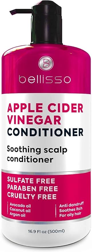 Apple Cider Vinegar Conditioner - Sulfate Paraben and Silicone Free - For Dry, Damaged and Oily Hair - Anti Dandruff Product for Fine Itchy Scalp Build Up - Cleansing Treatment for Women and Men-VivaGrace Women